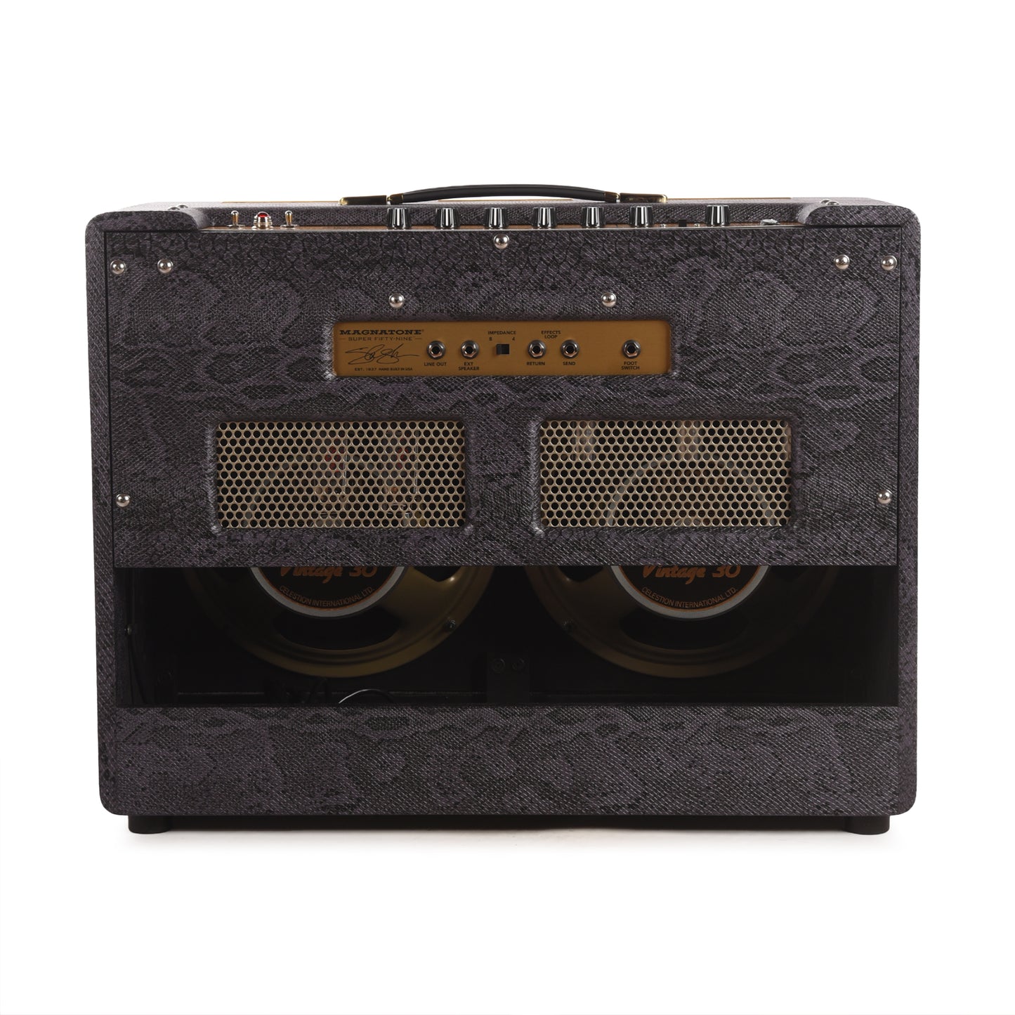 Magnatone Super Fifty-Nine M-80 45w 2x12 Combo Amp Slash Signature Purple Python