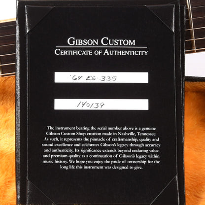 Gibson Custom Shop 1964 ES-335 Reissue Vintage Burst VOS
