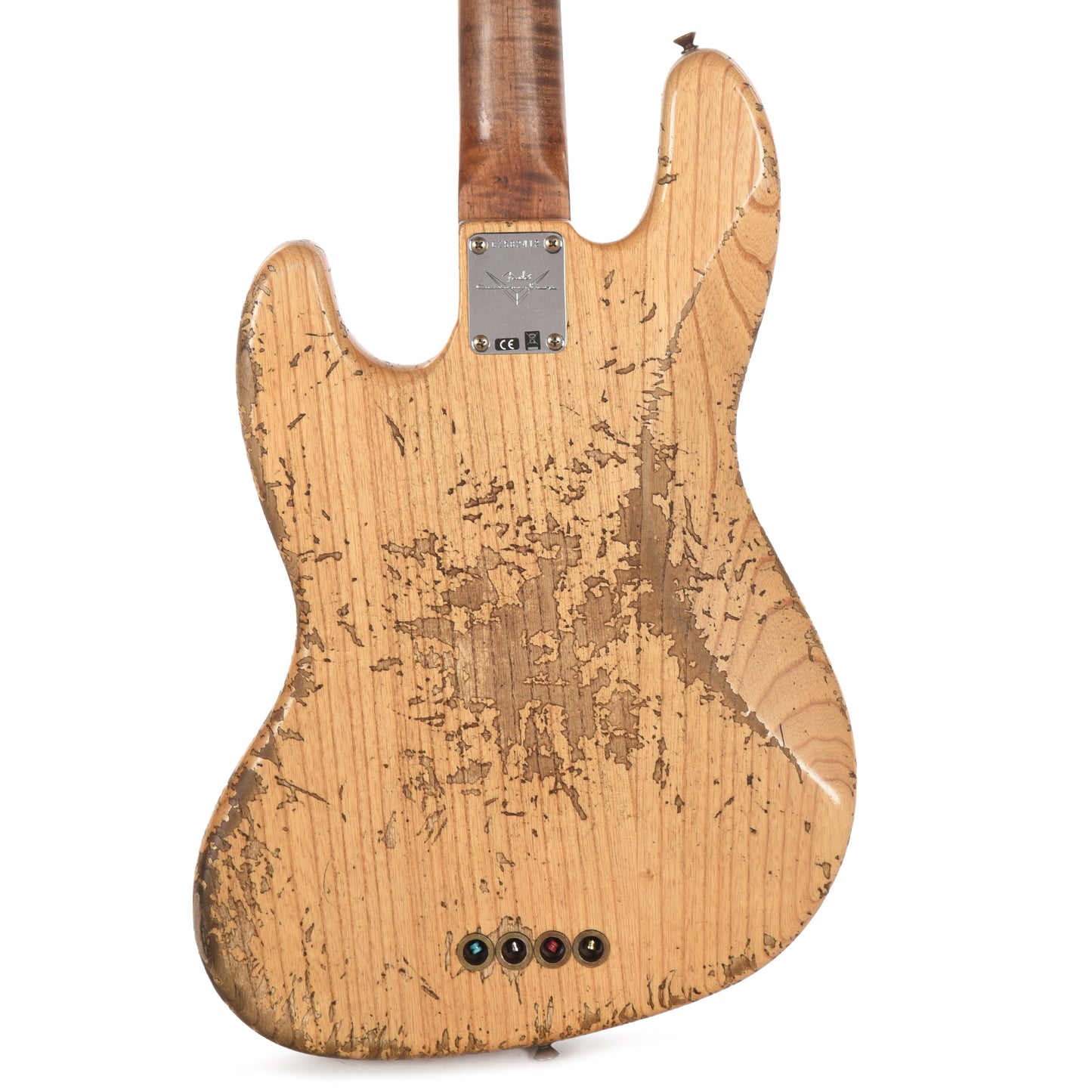Fender Custom Shop Artisan Maple Burl Jazz Bass Super Heavy Relic Aged Natural