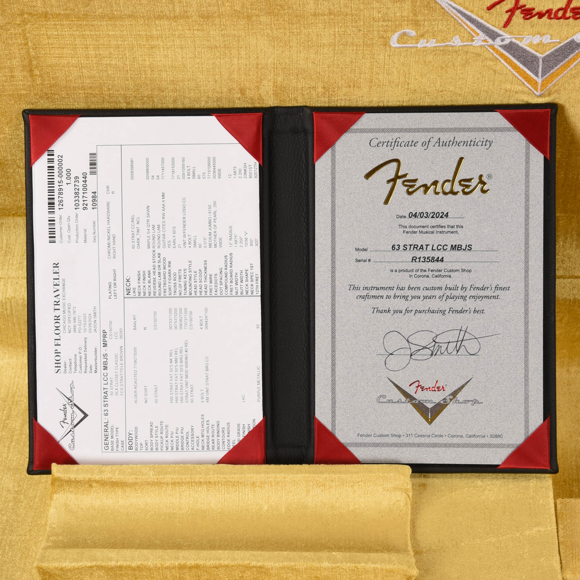 Fender Custom Shop 1963 Stratocaster DCC Master Built by Jason Smith Metallic Purple 2024