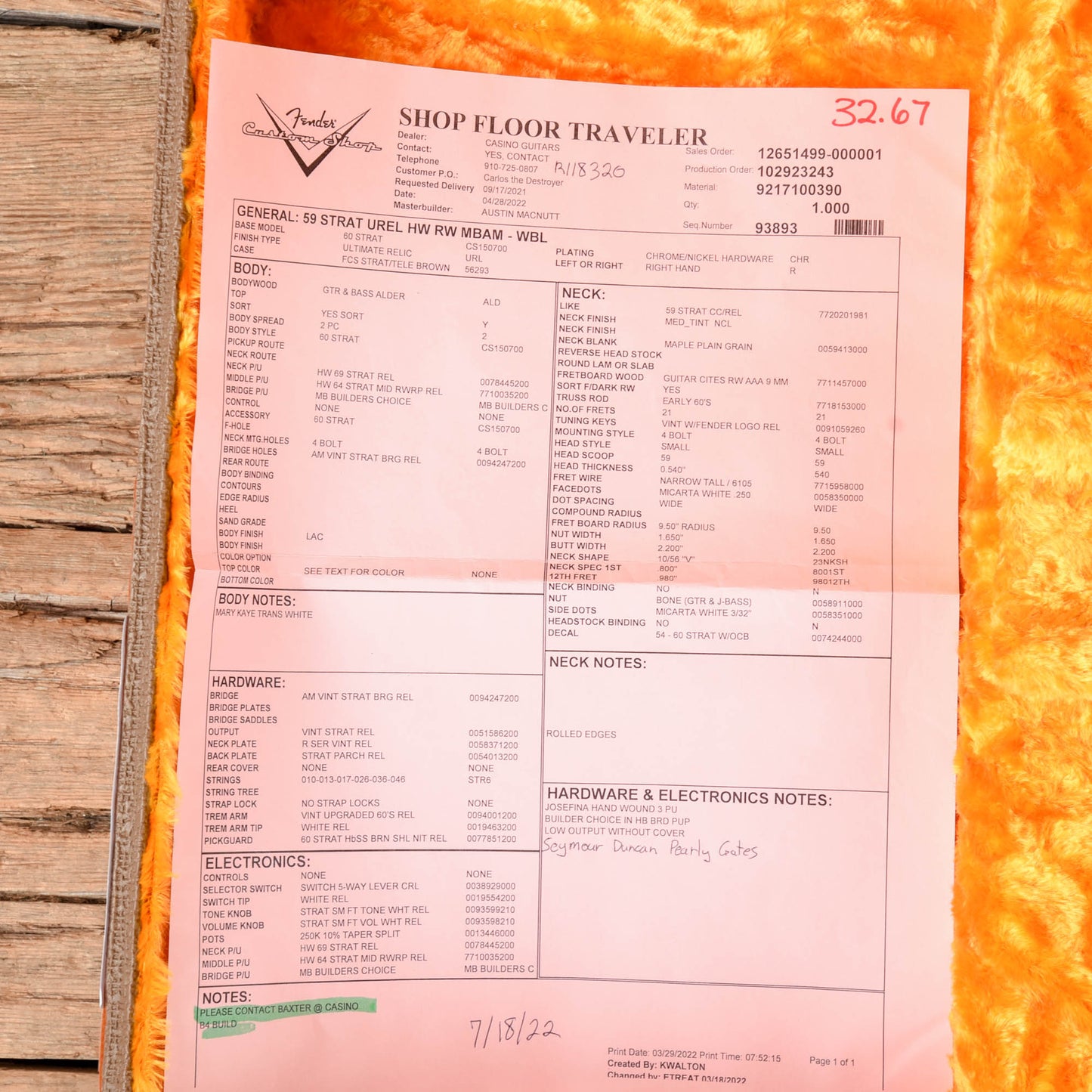 Fender Custom Shop Masterbuilt Austin MacNutt '59 Stratocaster HSS Ultra Heavy Relic Olympic White 2022