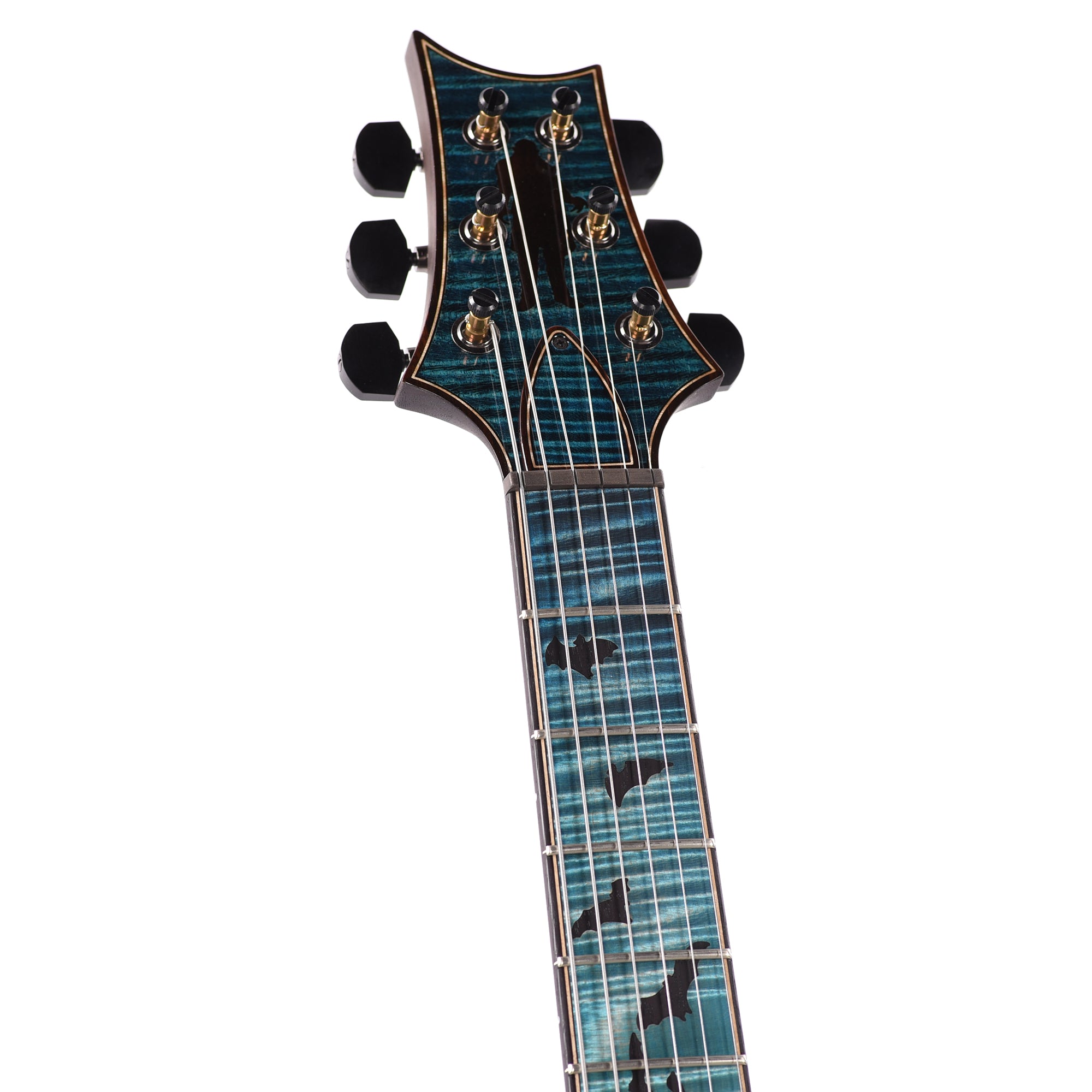 PRS Private Stock #11754 Custom 24 Stoptail Curly Maple/Swamp Ash Sub Zero Glow w/Rosewood Bats in Flight Inlay