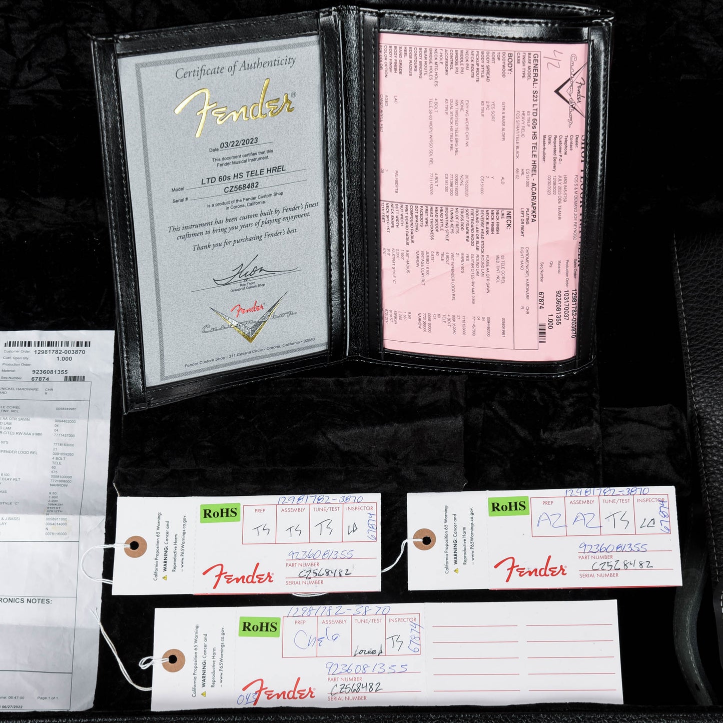 Fender Custom Shop Limited 60s HS Telecaster Relic Aged Candy Apple Red Over Pink Paisley 2023