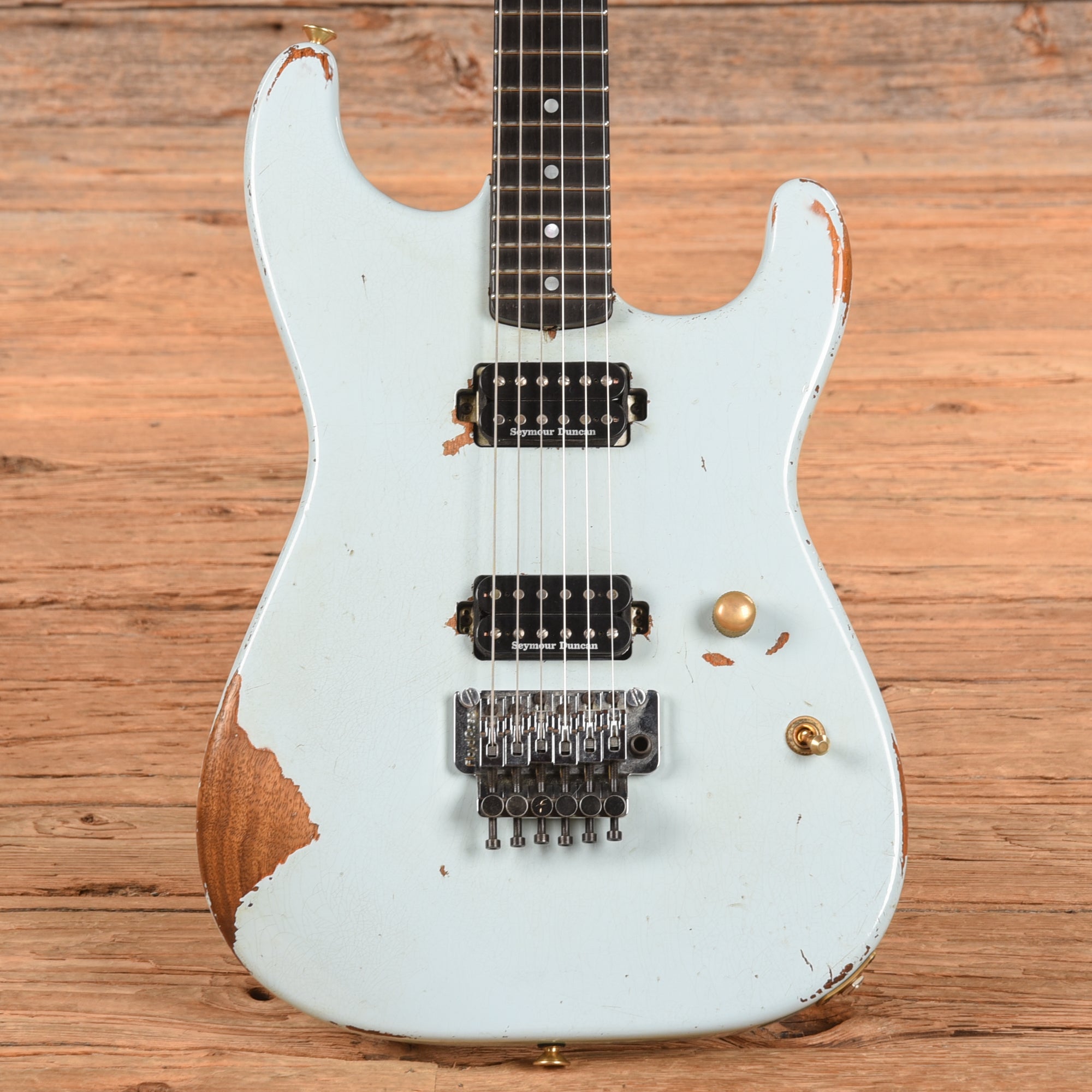 Charvel Custom Shop Music Nitro Aged Koa San Dimas Masterbuilt Pat Campolattano Sonic Blue 2024