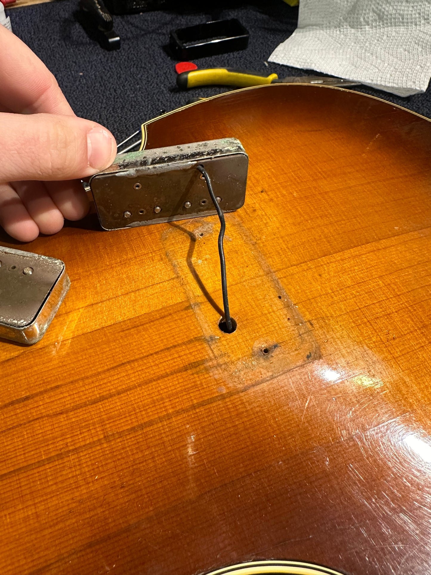 Hofner 500/1 1963 body w/Late 70s neck Sunburst 1963 LEFTY