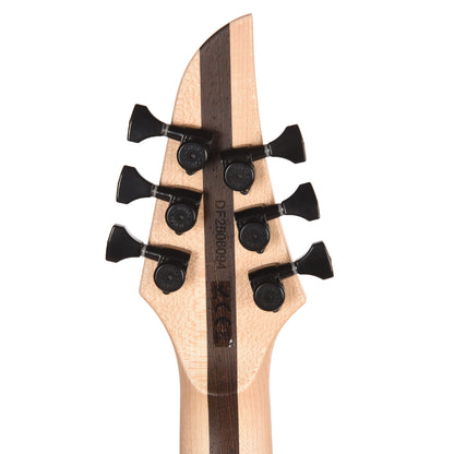 Mayones Duvell Elite 4Ever 6 AAA Curly Poplar Natural Fade Black Burst