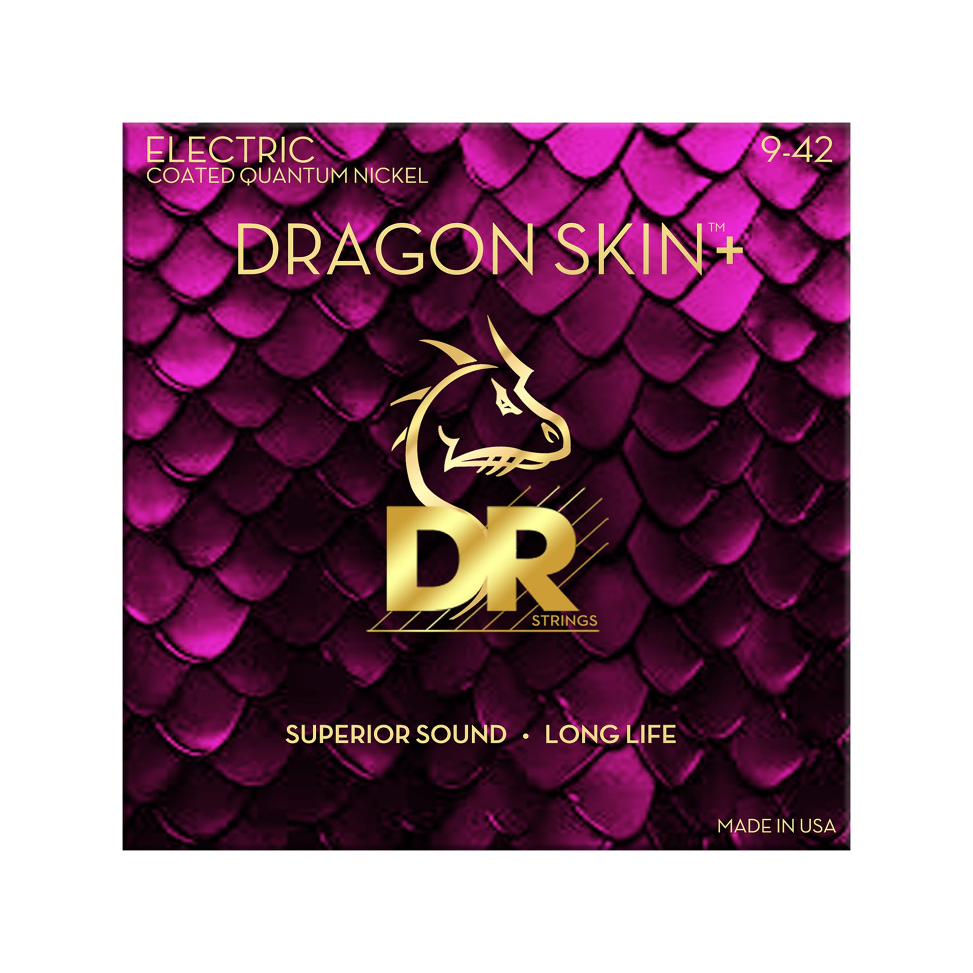 DR Strings DRAGON SKIN+ Quantum Nickel Electric Guitar Strings Light 9-42