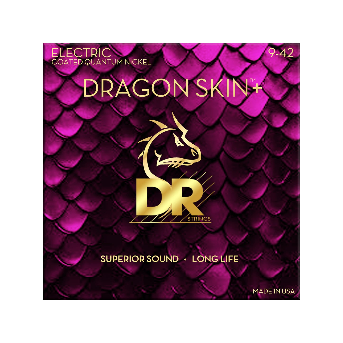 DR Strings DRAGON SKIN+ Quantum Nickel Electric Guitar Strings Light 9-42