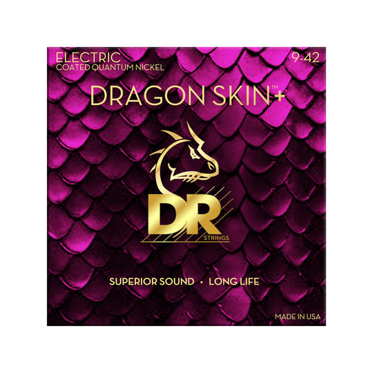 DR Strings DRAGON SKIN+ Quantum Nickel Electric Guitar Strings Light 9-42
