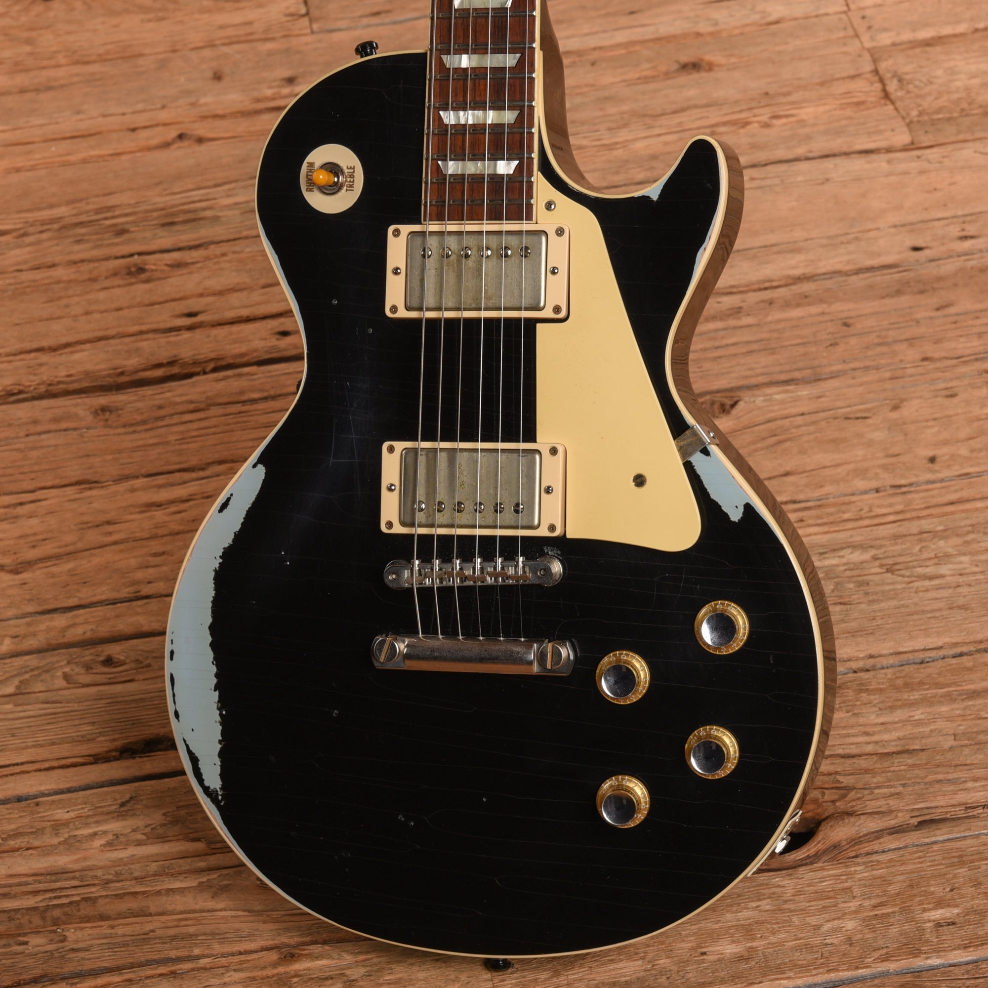 Gibson Custom Les Paul Standard Painted Over Ebony Over Frosted Blue 2016