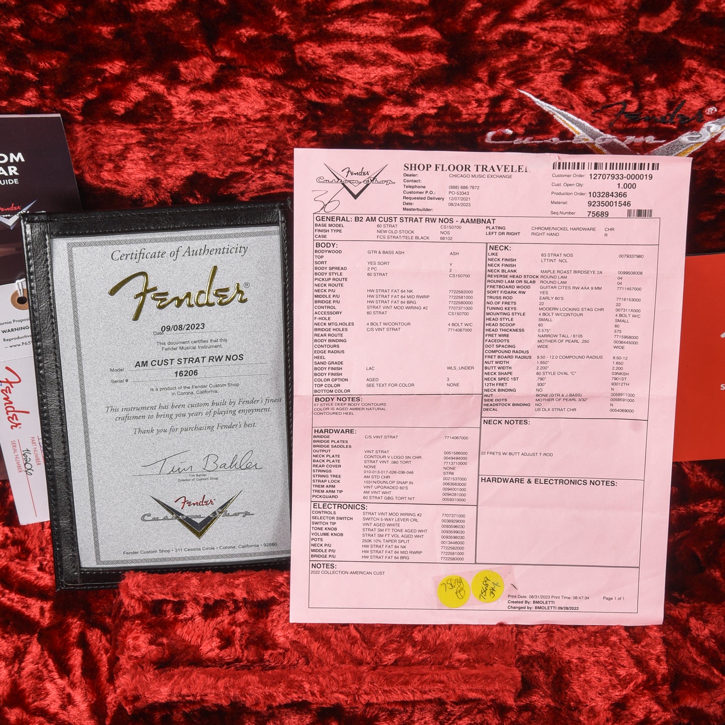 Fender Custom Shop American Custom Stratocaster NOS Aged Natural 2023