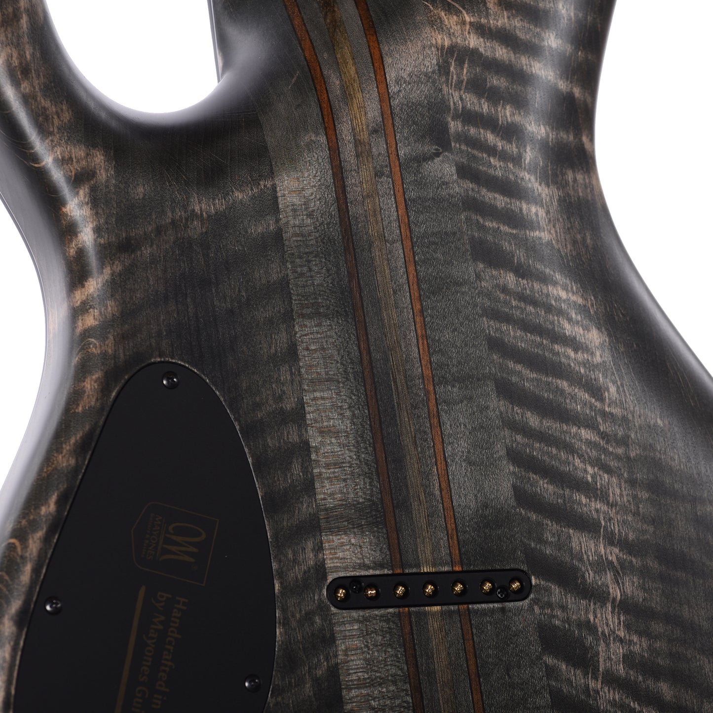 Mayones Regius 7 Curly Poplar 4A/Flamed Alder Trans Dirty Red