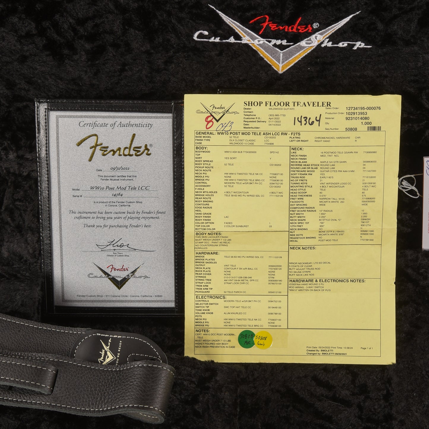 Fender Custom Shop WW10 Postmodern Telecaster LCC Sunburst 2024