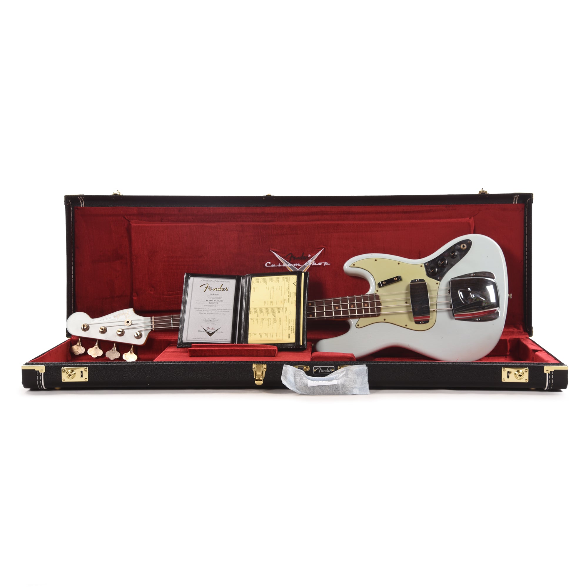 Fender Custom Shop 1963 Jazz Bass Journeyman Relic Faded Aged Sonic Blue