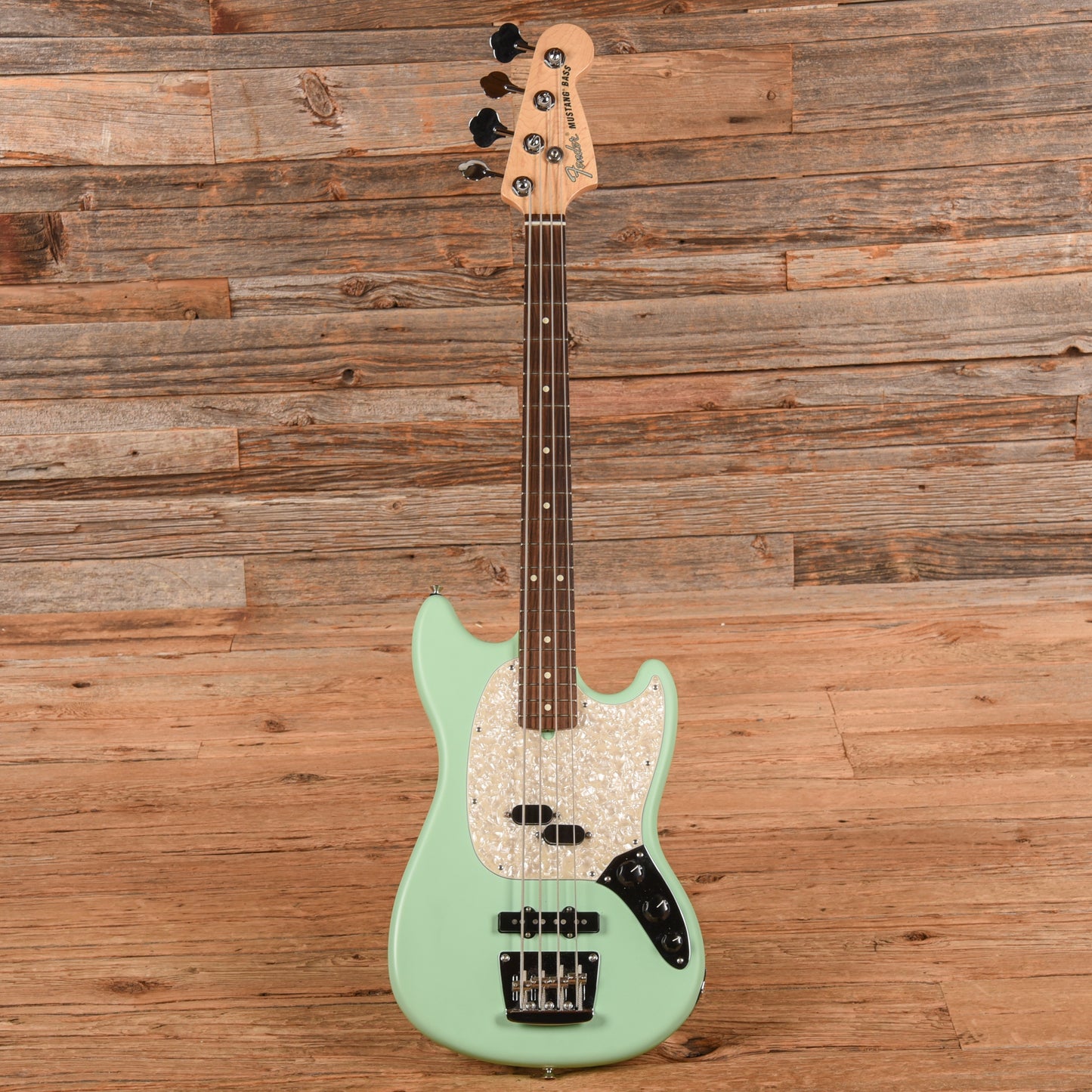 Fender American Performer Mustang Bass Satin Surf Green 2019
