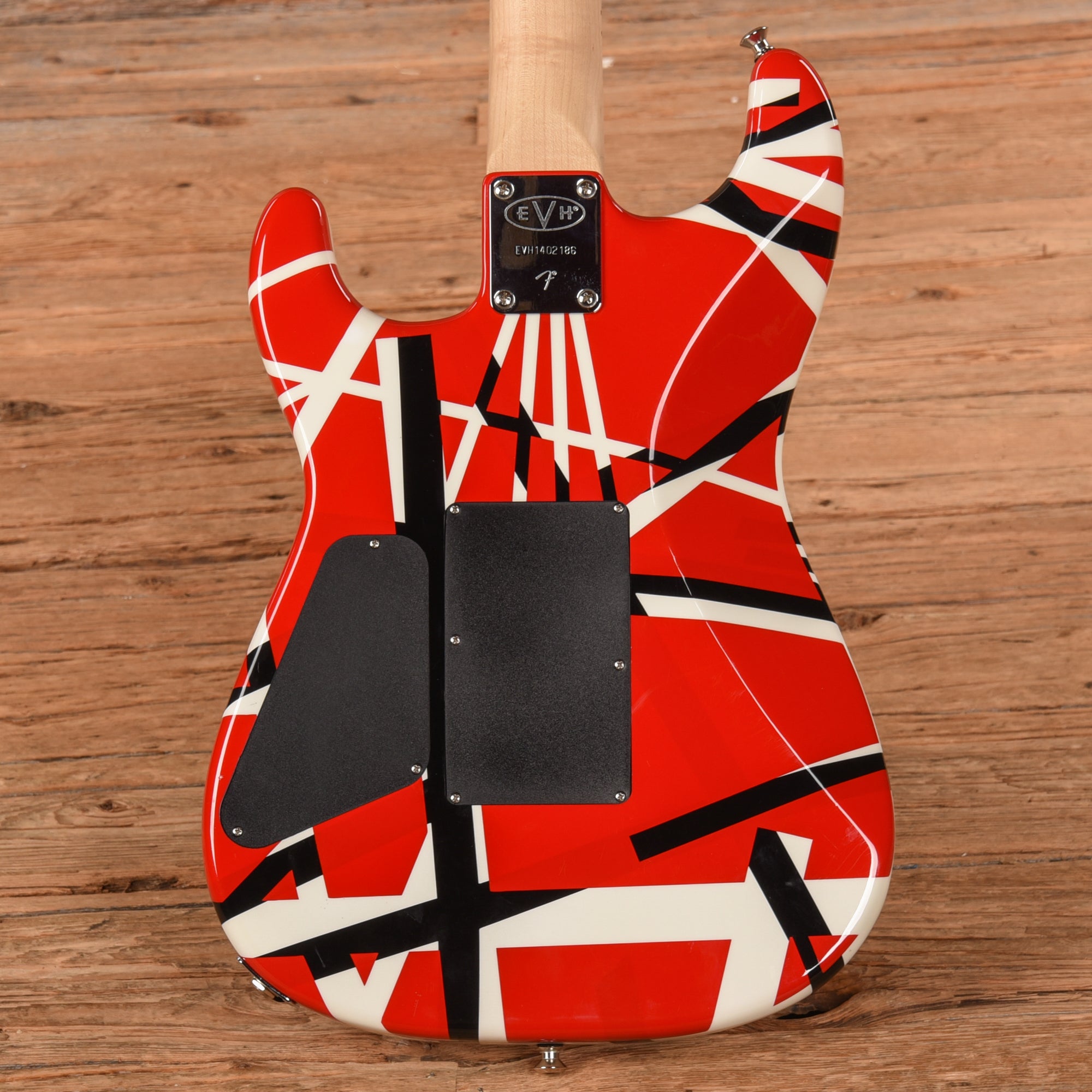 EVH Striped Series Red with Black and White Stripes 2014