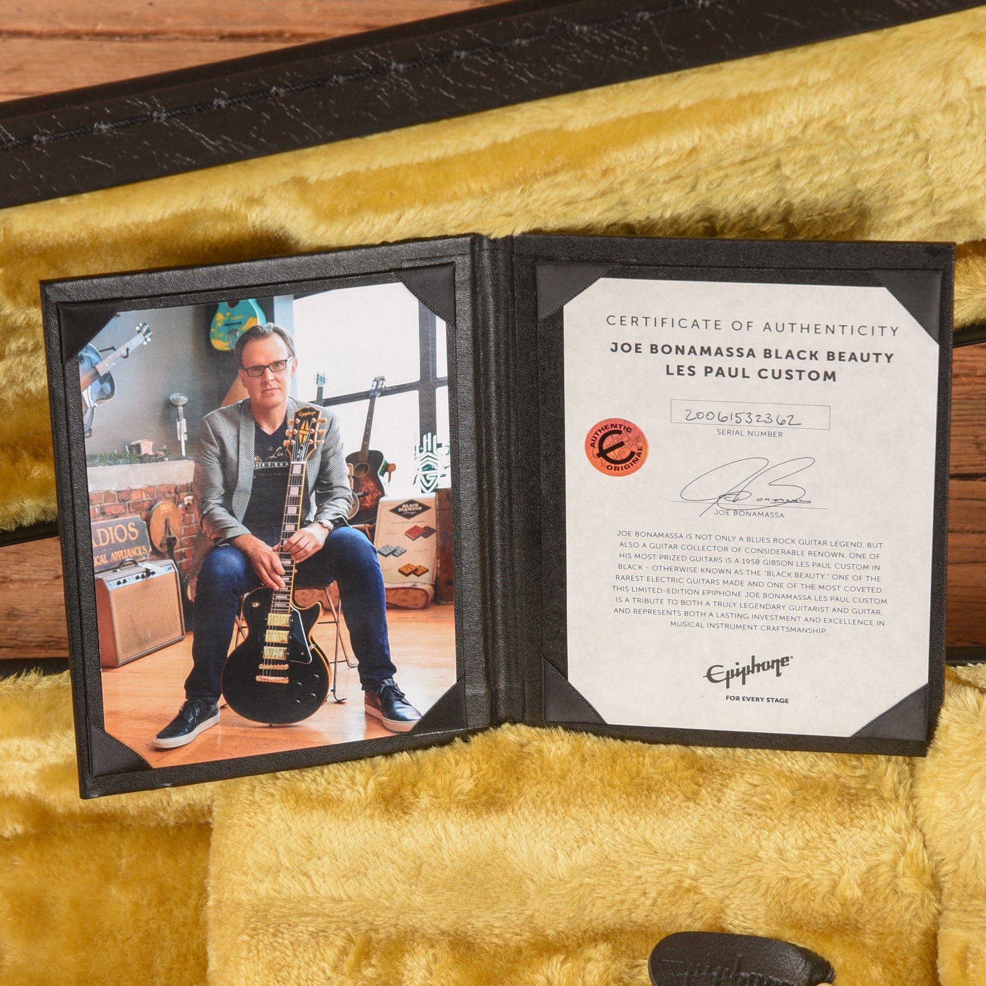 Epiphone Joe Bonamassa Black Beauty Les Paul Custom Ebony 2020