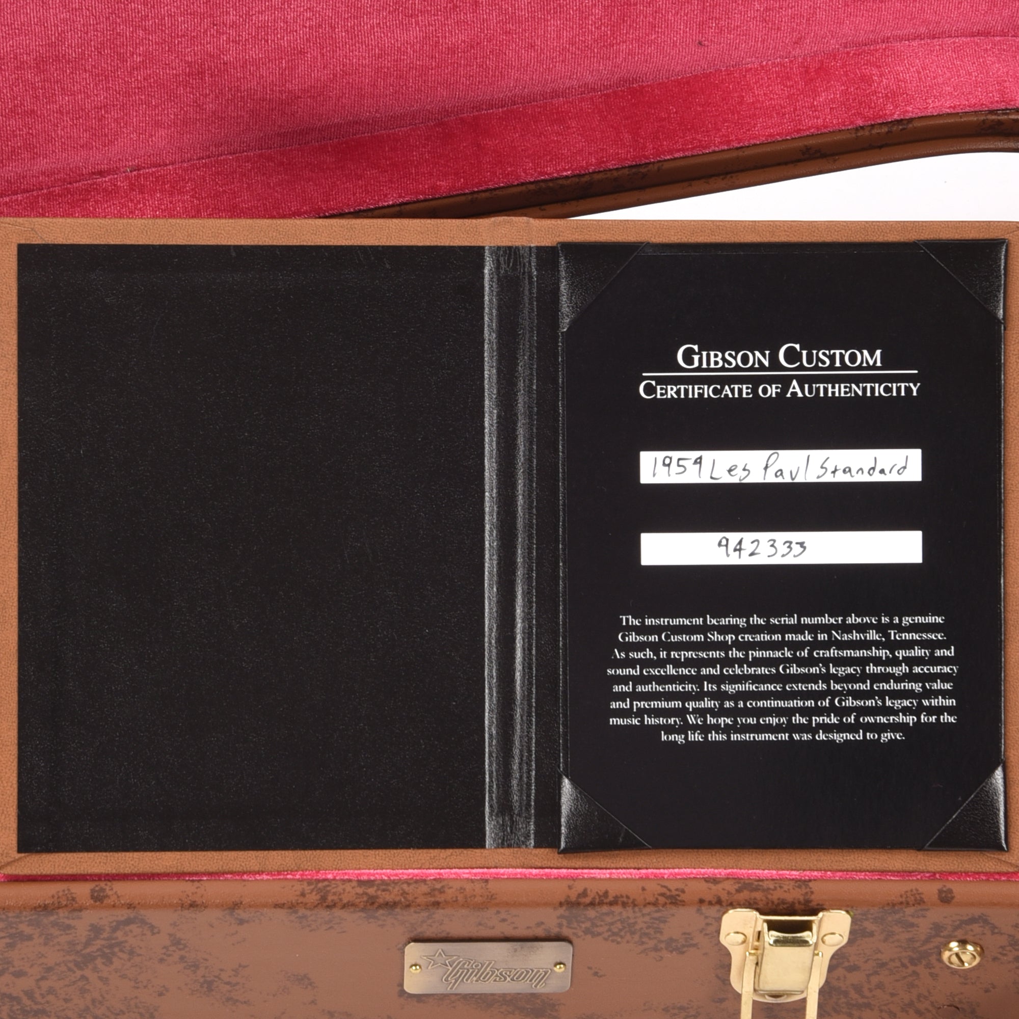 Gibson Custom Shop 1959 Les Paul Standard Reissue Washed Cherry Sunburst VOS