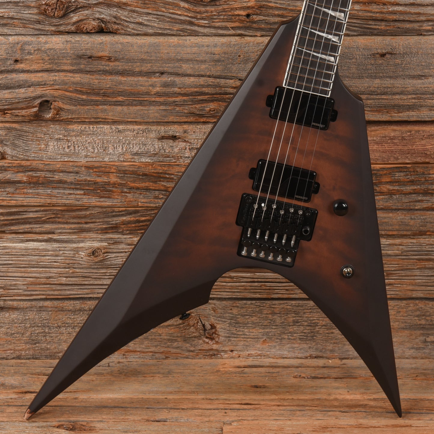 ESP LTD ARROW-1000 Dark Brown Sunburst Satin w/ Quilted Maple Top