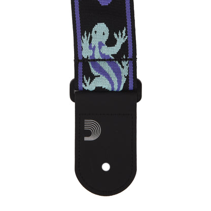 D'Addario Vintage Planet Waves Lizards Guitar Strap Green/Blue