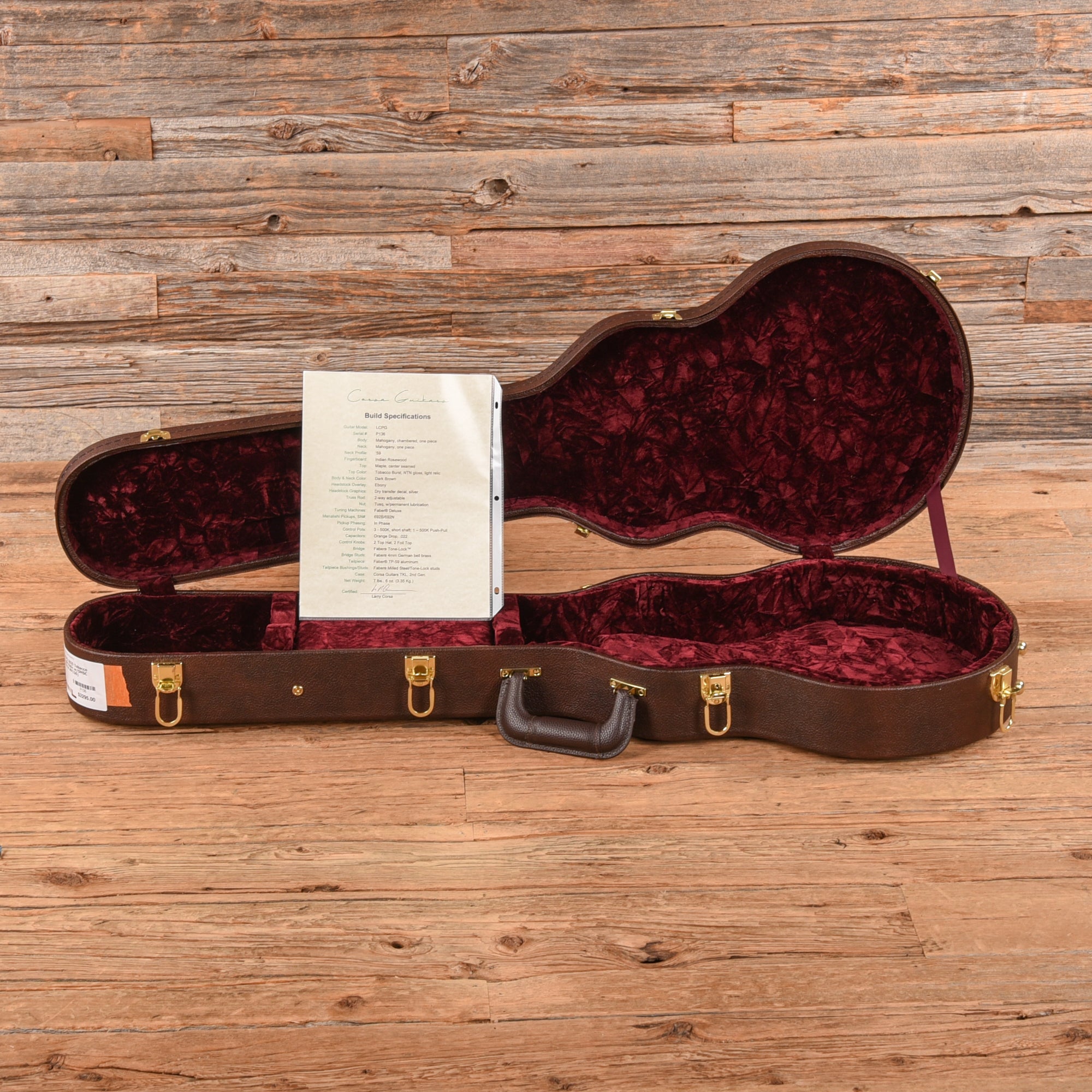 Corsa LCPG Tobacco Burst Light Relic 2025