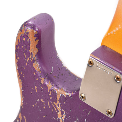 Fender Custom Shop Stratocaster Hardtail HH Heavy Relic Purple Metallic Master Built by Dennis Galuszka w/Fluence Humbuckers
