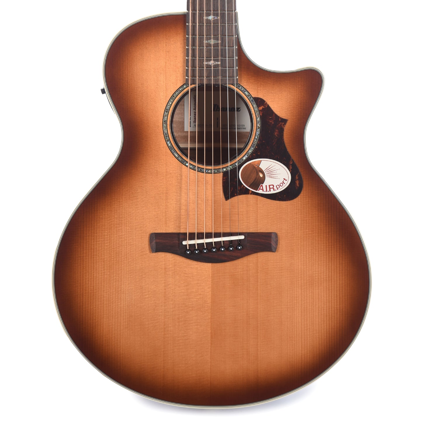 Ibanez AE3007FMHTBH 7-String Acoustic-Electric Guitar AE Tobacco Edge Burst High Gloss
