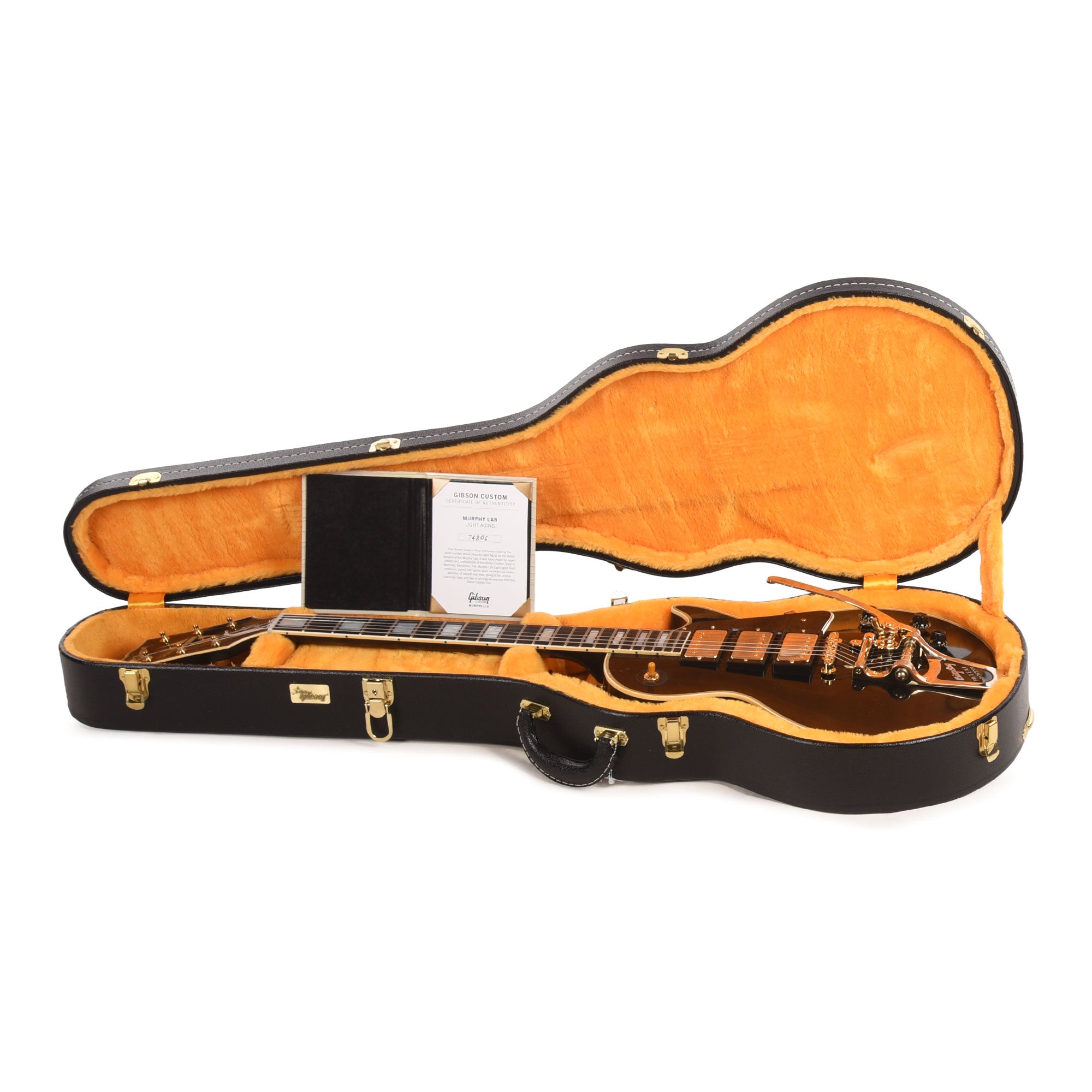 Gibson Custom Shop Murphy Lab 1957 Les Paul Custom Reissue 3-Pickup Ebony Light Aged w/Bigsby