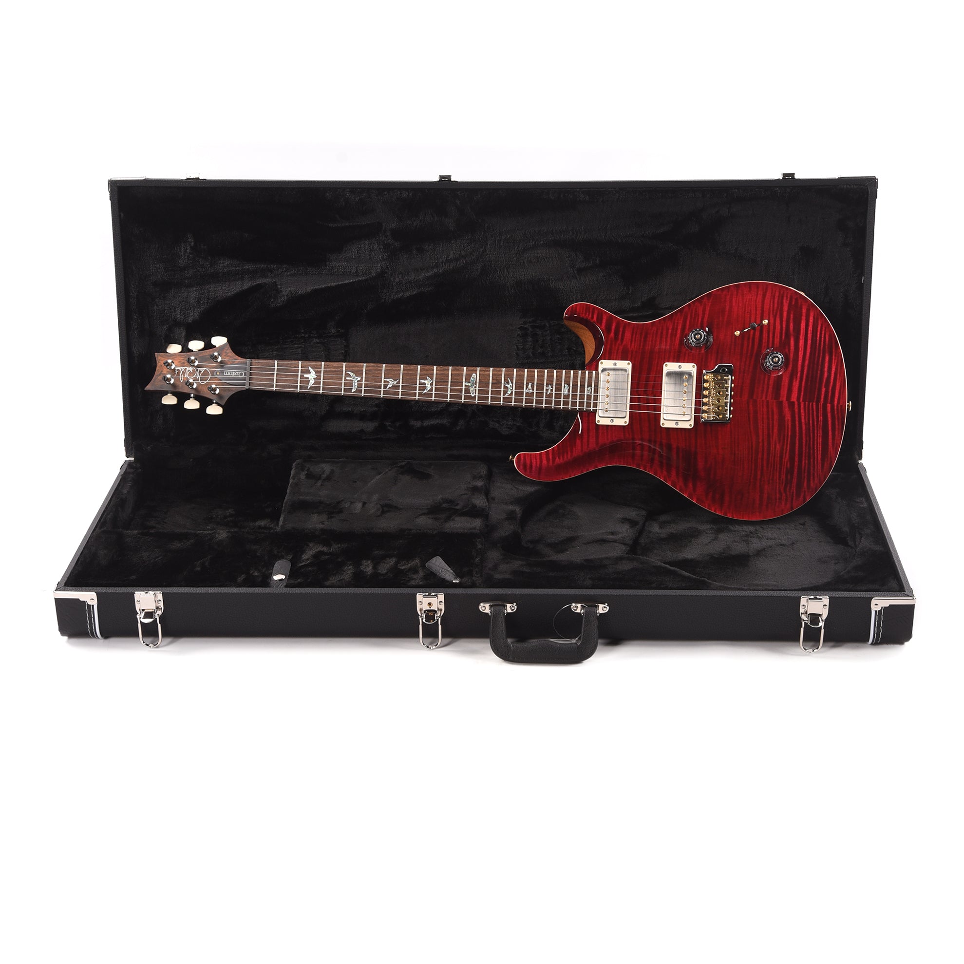 PRS Wood Library Custom 24 Fat Back 10-Top Flame Red Tiger w/Brazilian Rosewood Fingerboard