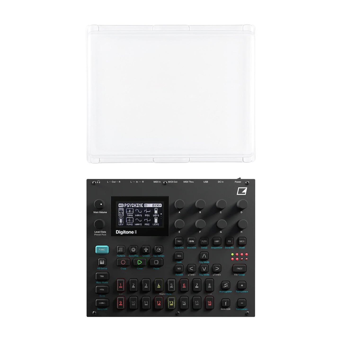 Elektron Digitone II 16-Track Polyphonic Digital Synthesizer and PL-2s Protective Lid Bundle