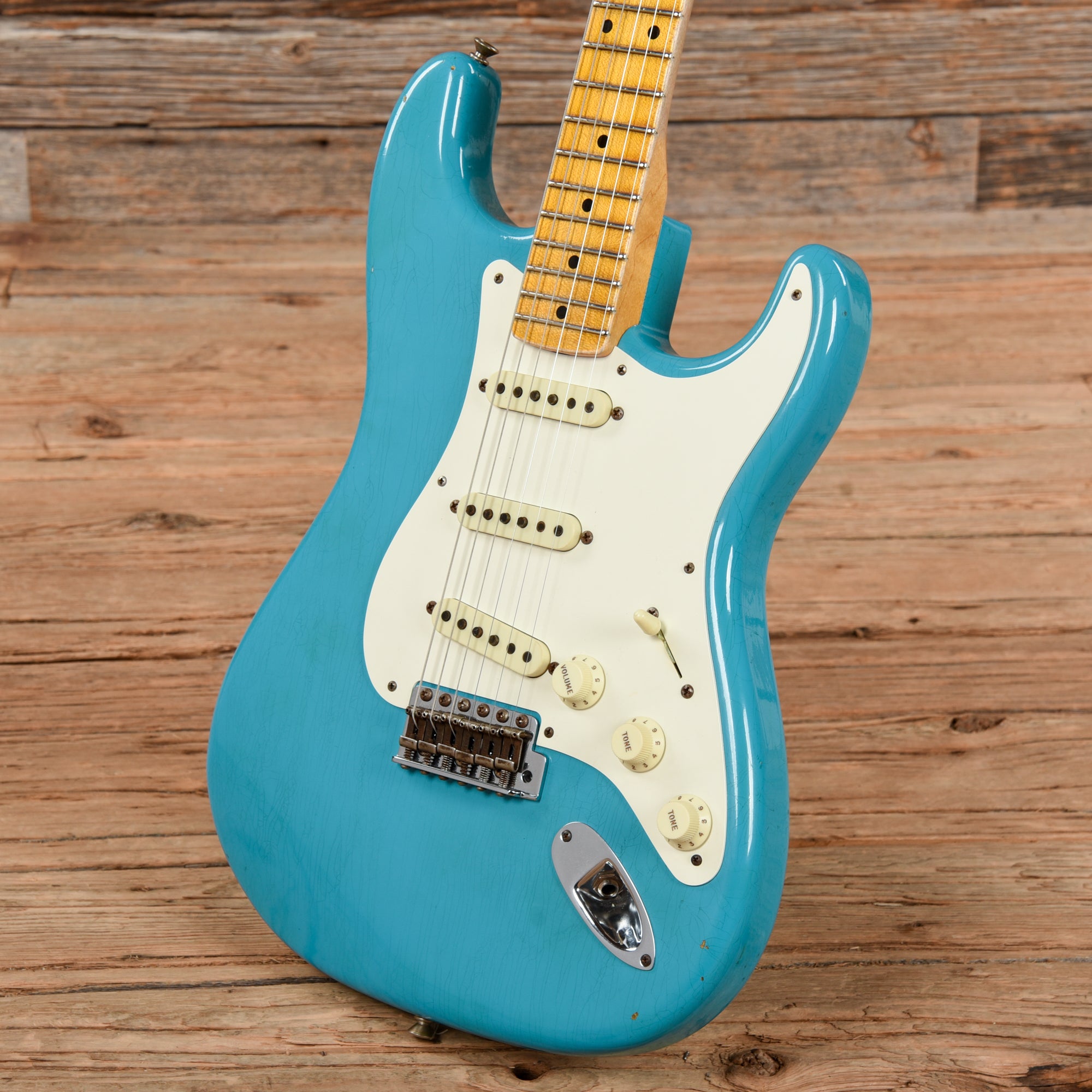 Fender Custom Shop WW10 '55 Stratocaster Journeyman Relic Faded Taos Turquoise 2015