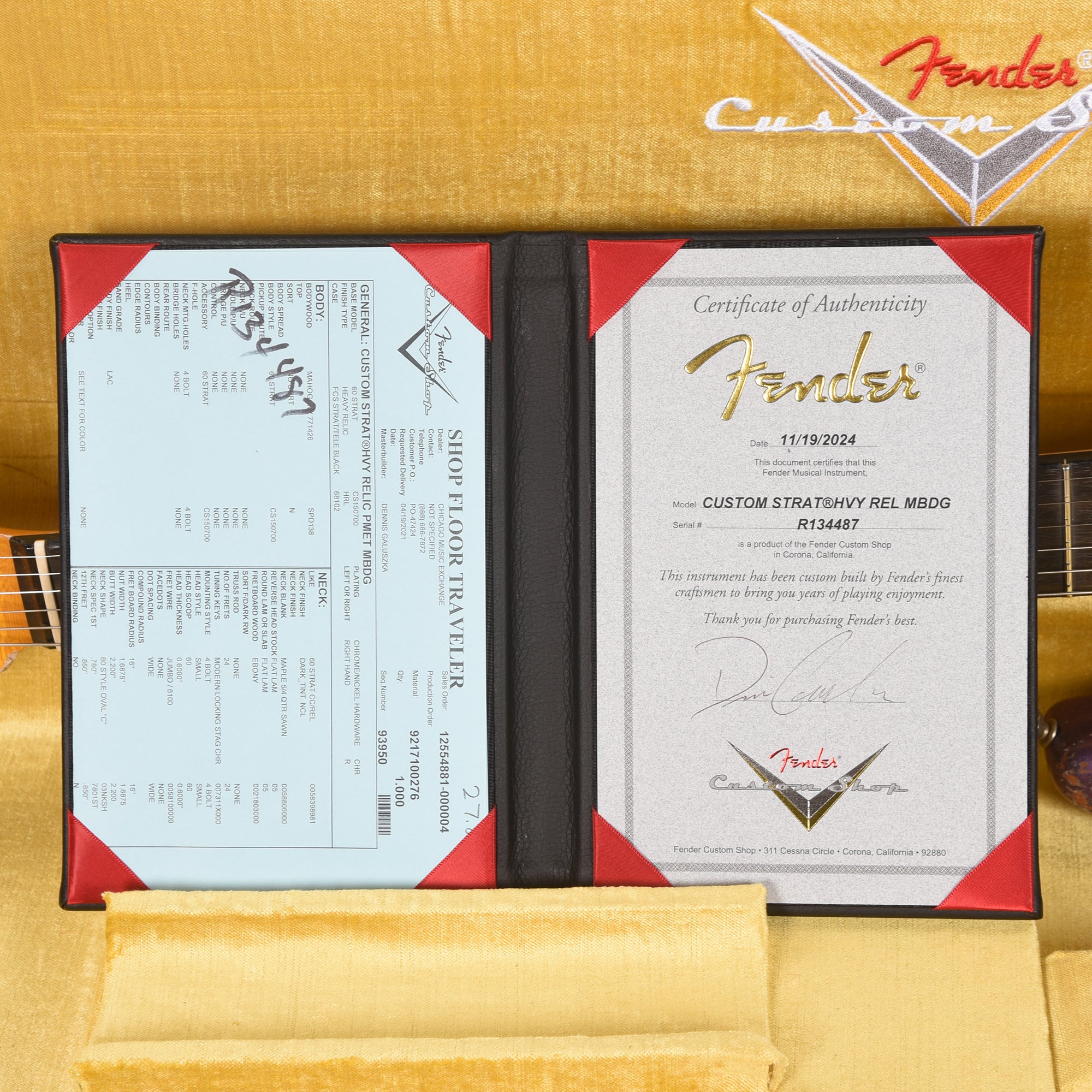 Fender Custom Shop Stratocaster Hardtail HH Heavy Relic Purple Metallic Master Built by Dennis Galuszka w/Fluence Humbuckers