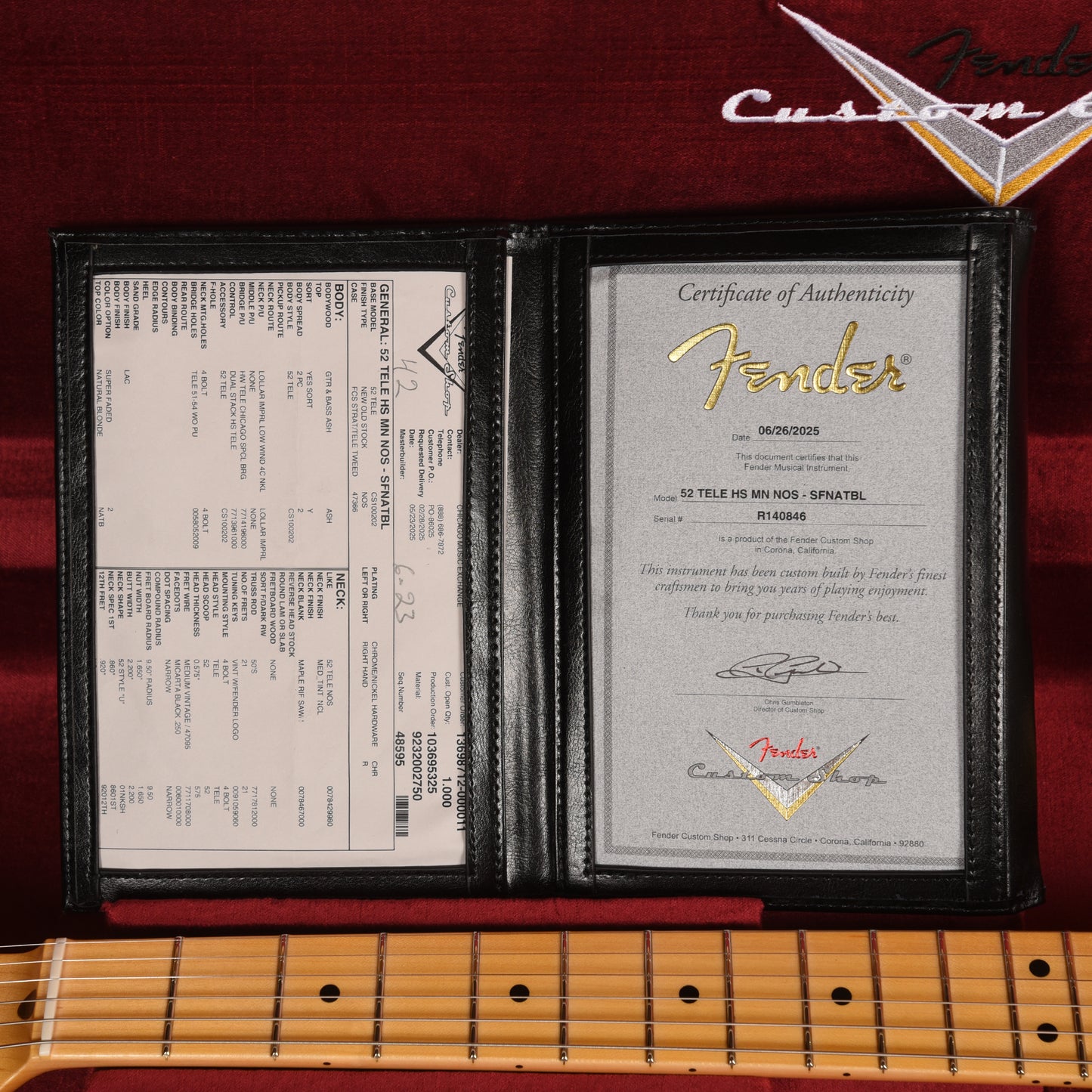 Fender Custom Shop 1952 Telecaster HS "Chicago Special" NOS Super Faded Natural Blonde