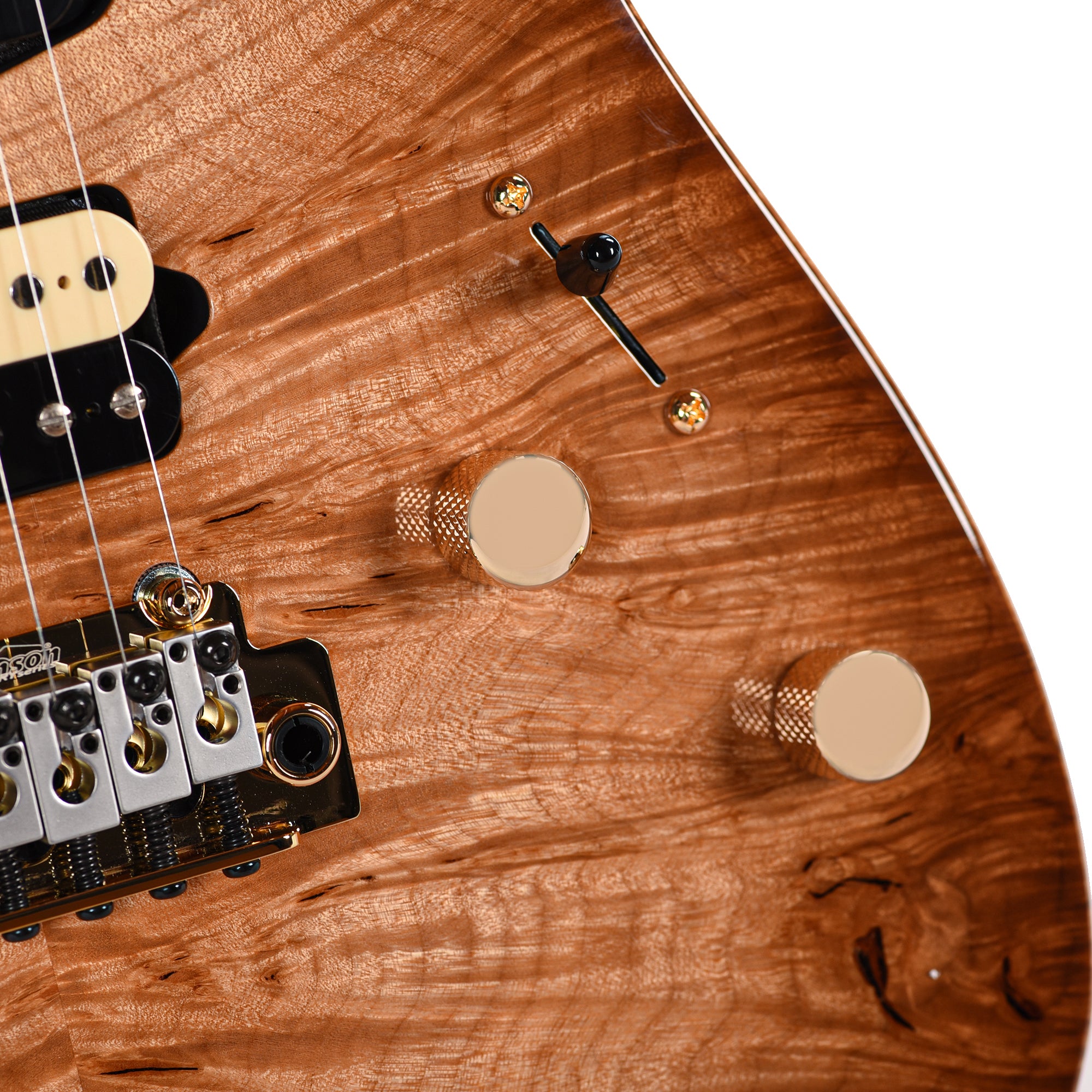 Suhr Custom Modern T Natural Burst w/CME-Selected Waterfall Burl Maple Top