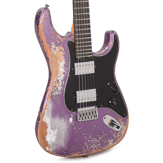 Fender Custom Shop Stratocaster Hardtail HH Heavy Relic Purple Metallic Master Built by Dennis Galuszka w/Fluence Humbuckers