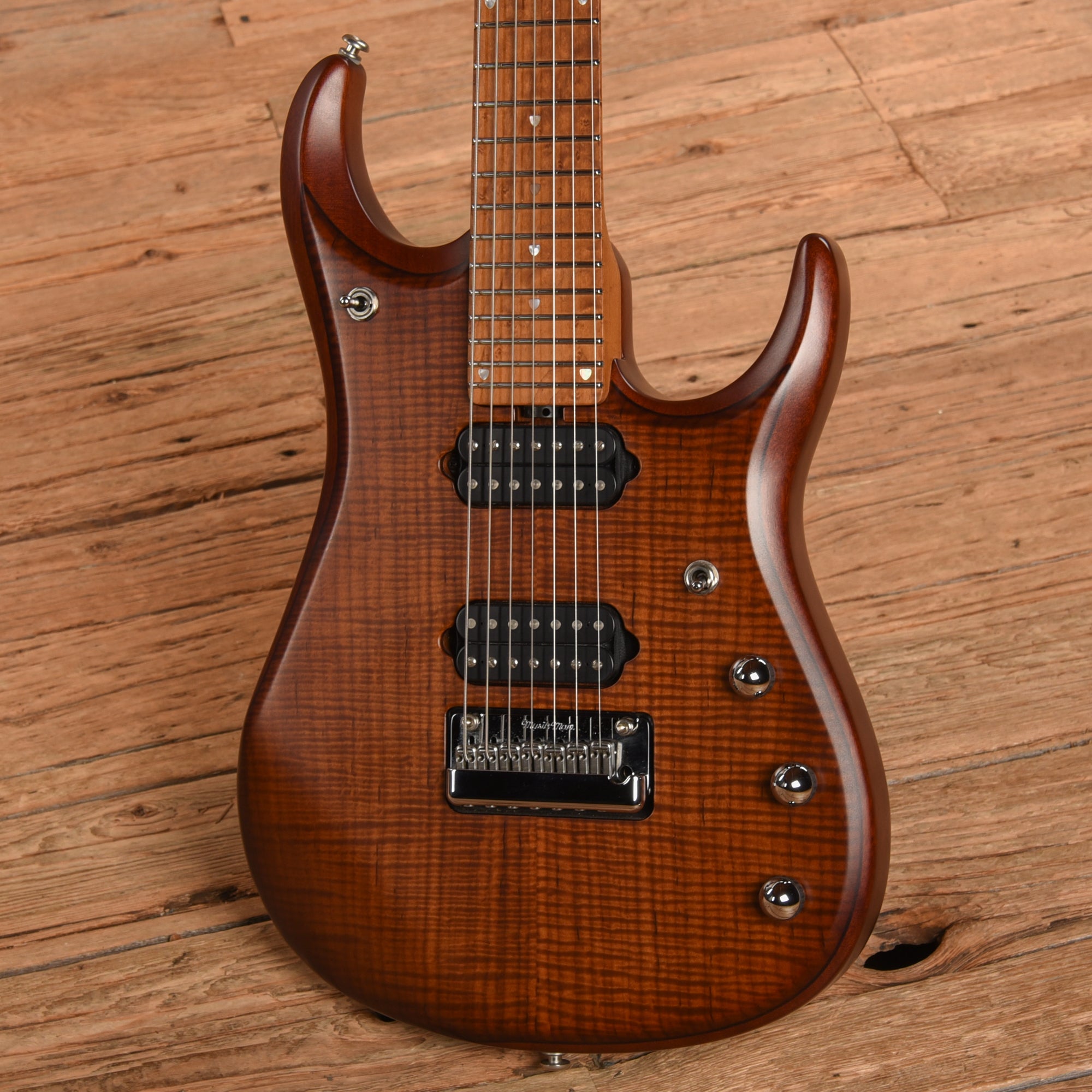 Music Man BFR JP15 7-String Sahara Burst Flame 2015