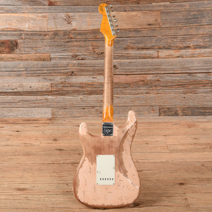 Fender Custom Shop Red Hot Stratocaster Super Heavy Relic Aged Faded Shell Pink 2023