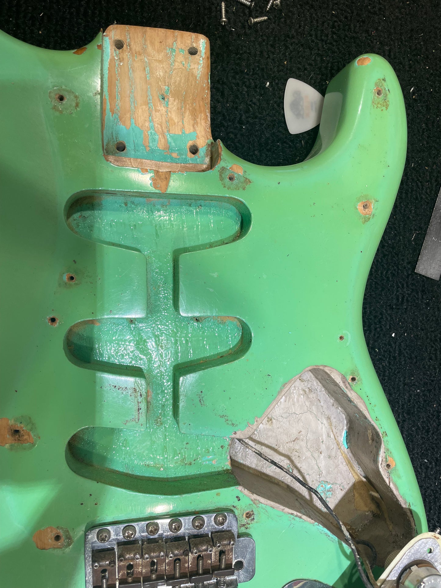 Fender 1974 Stratocaster Neck w/ Unbranded Body Seafoam Green 1974