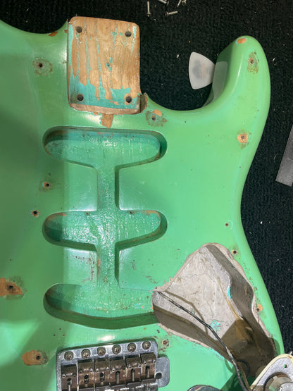 Fender 1974 Stratocaster Neck w/ Unbranded Body Seafoam Green 1974