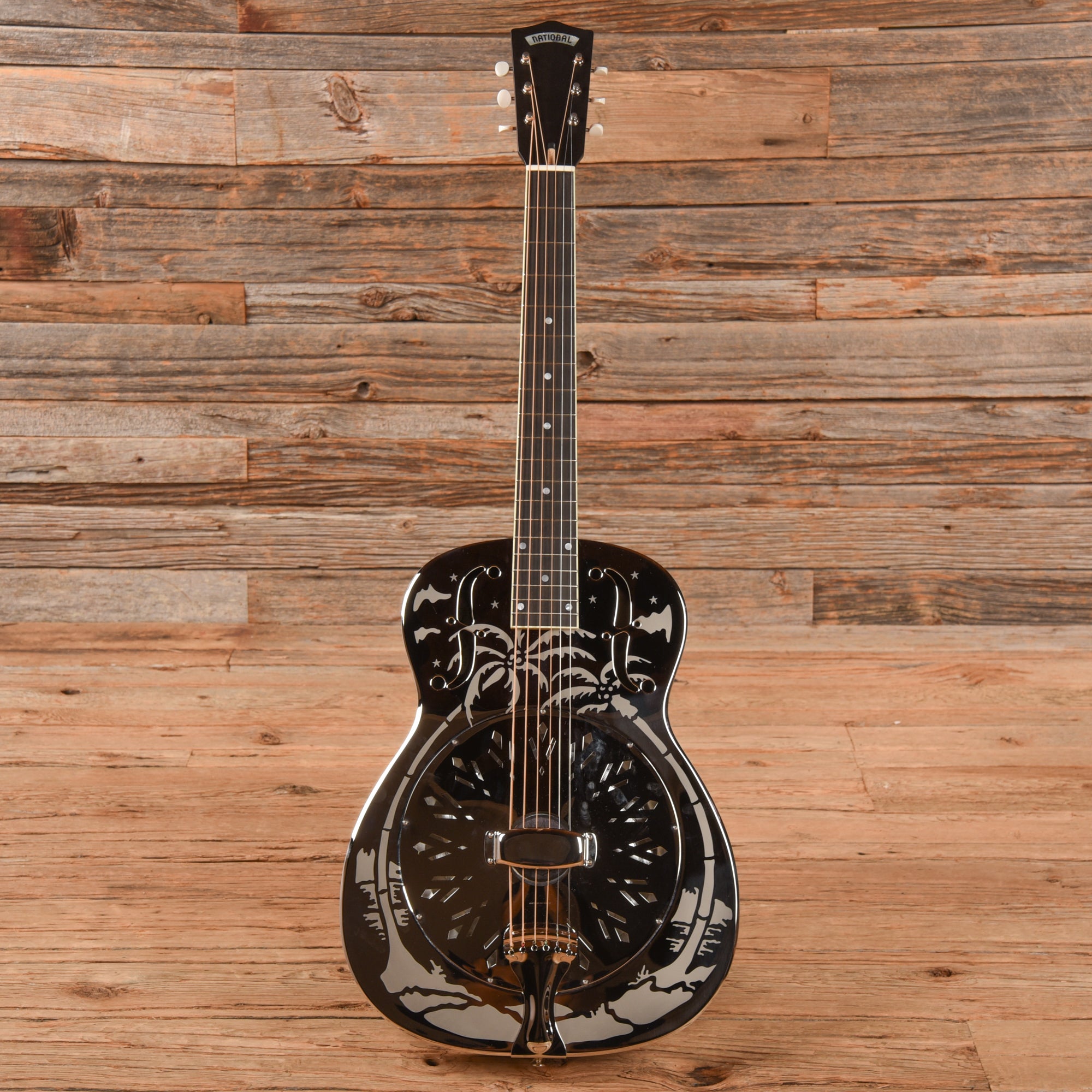 National Style O Single Cone Brass Bright Nickel 14-Fret