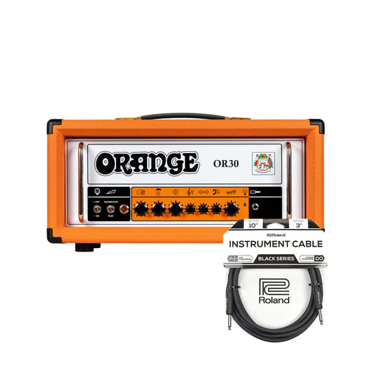 Orange OR30 30w All Valve Amp Head Cable Bundle