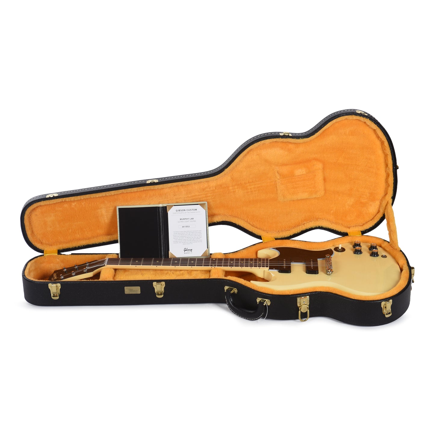 Gibson Custom Shop Murphy Lab 1963 SG Special Reissue Classic White Ultra Light Aged w/Lightning Bar