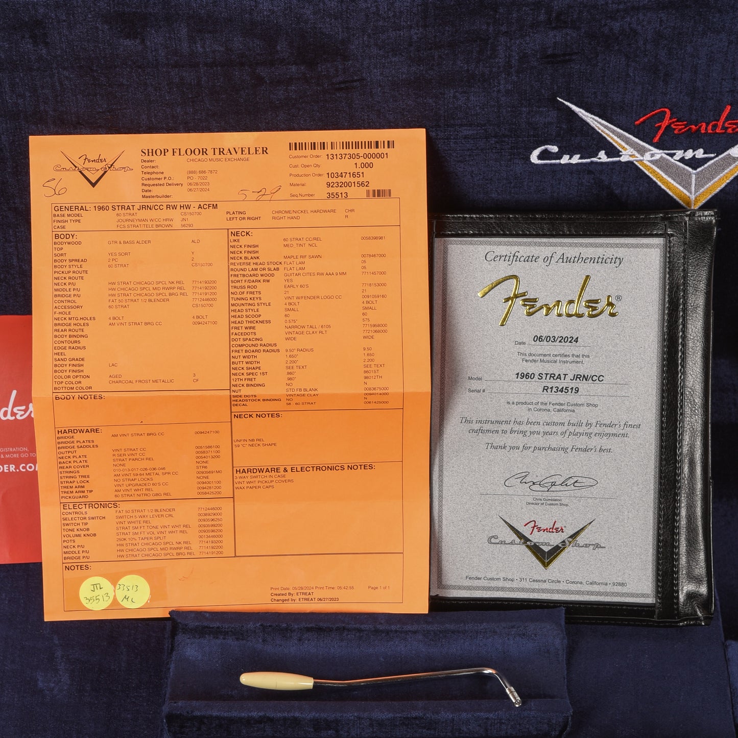 Fender Custom Shop '60 Stratocaster Journeyman Relic Charcoal Frost Metallic 2024