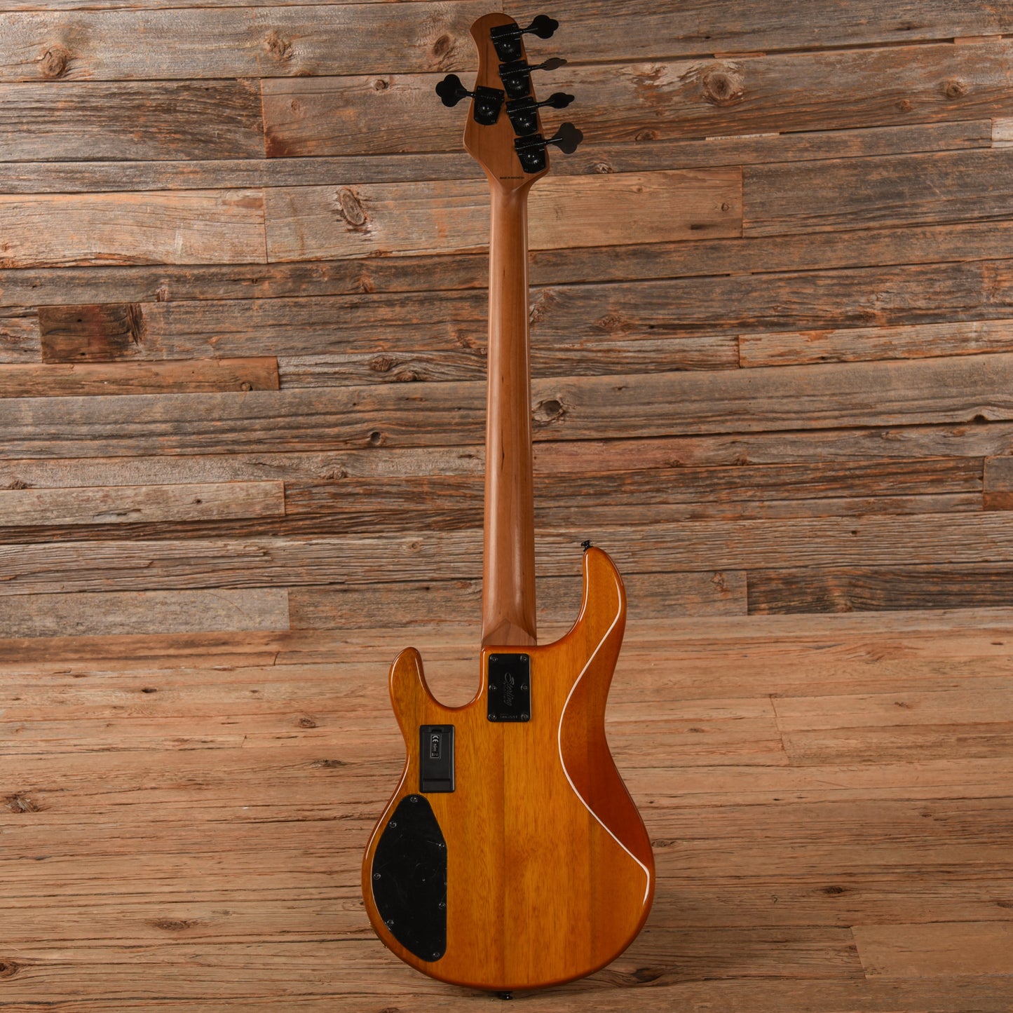 Sterling by Music Man StingRay Ray35HH Poplar Burl Amber