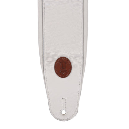 Levy's Signature Legacy Series 4 1/2" Wide Garment Leather Bass Strap White