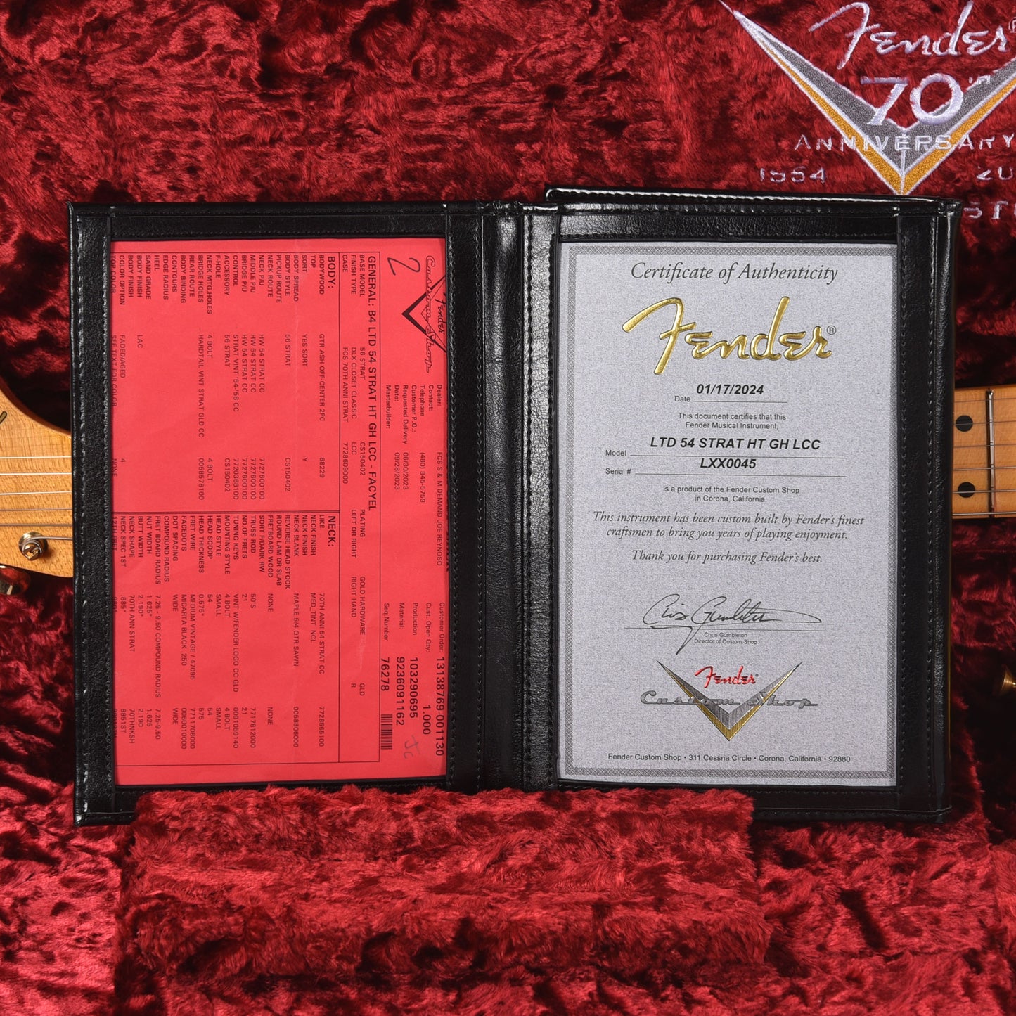 Fender Custom Shop Limited Edition '54 Hardtail Stratocaster Deluxe Closet Classic with Gold Hardware Faded Aged Canary Yellow