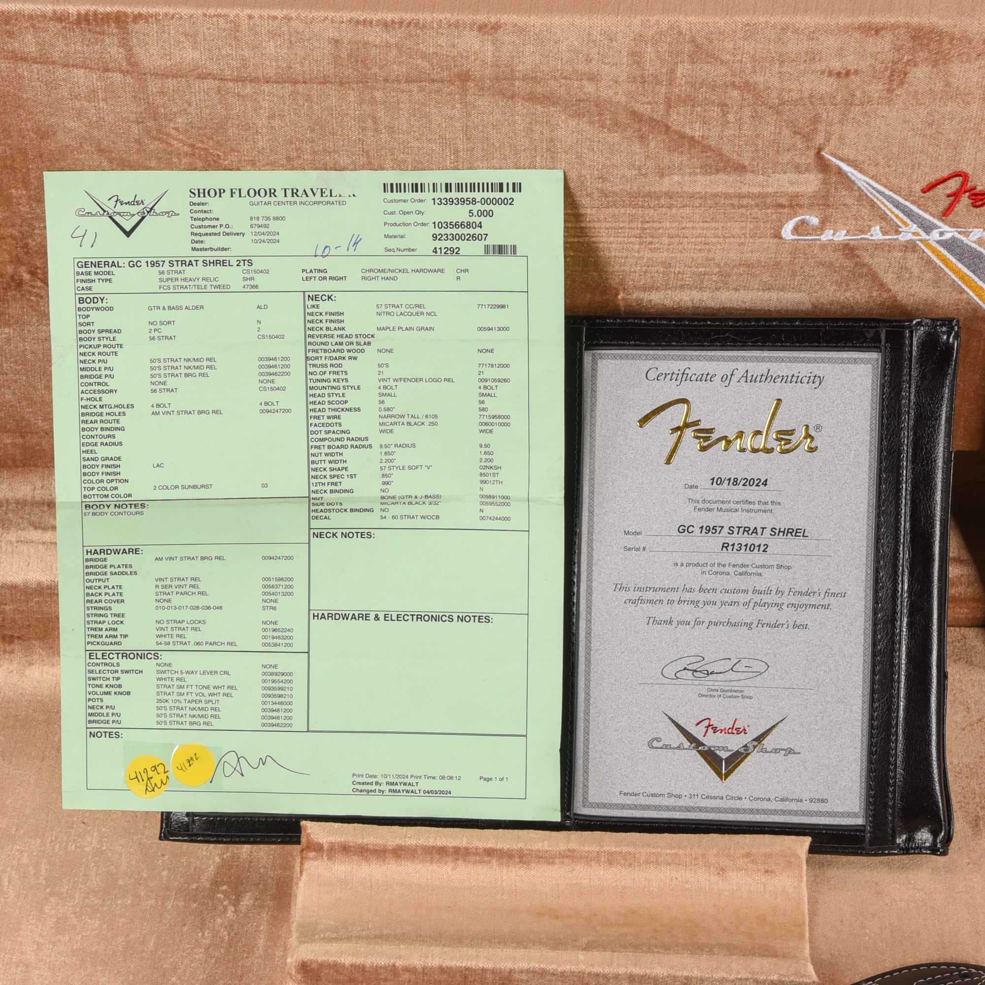 Fender Custom Shop Super Heavy Relic 1957 Stratocaster 2024, Sunburst Sunburst 2024