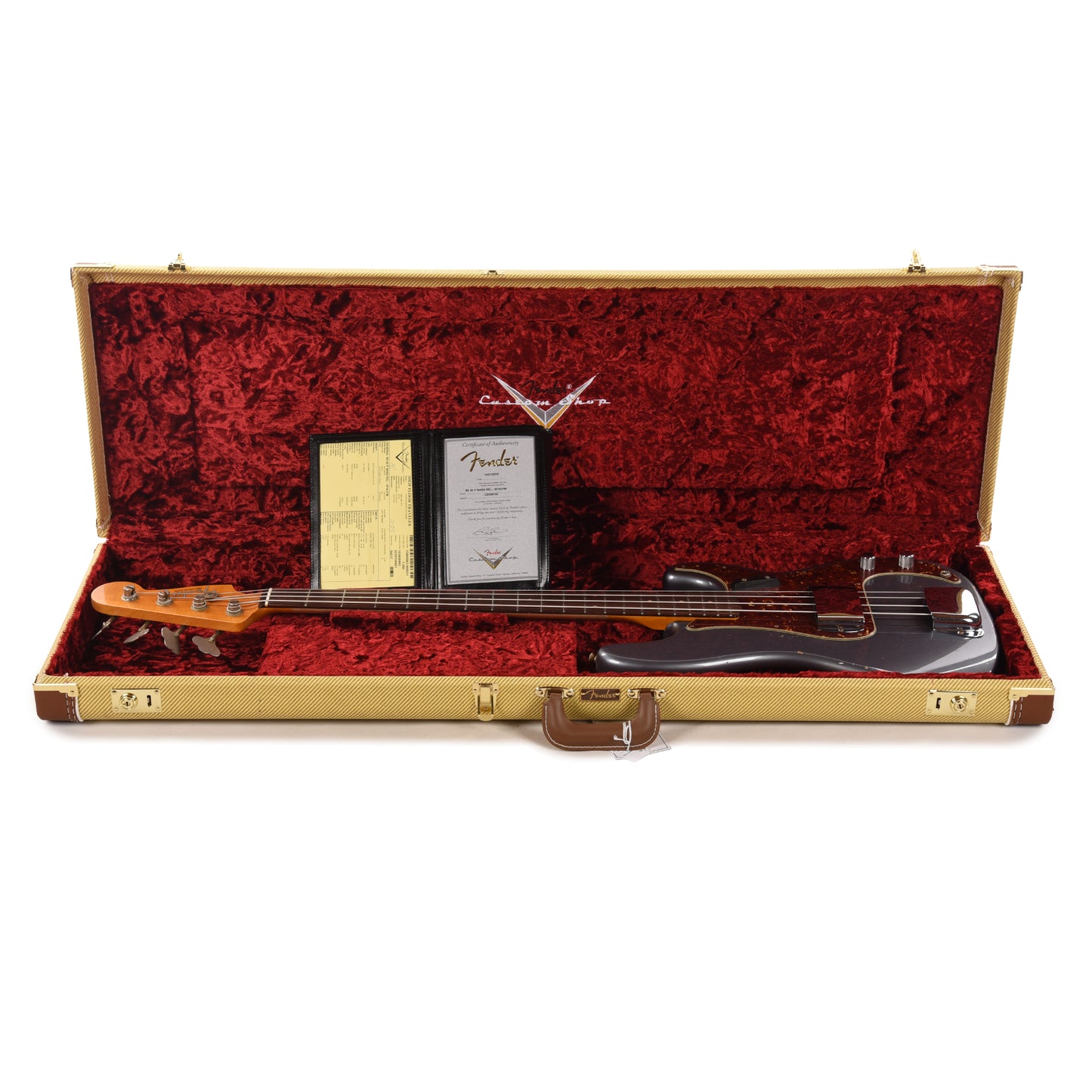 Fender Custom Shop 1960 Precision Bass Relic Super Faded Aged Charcoal Frost Metallic