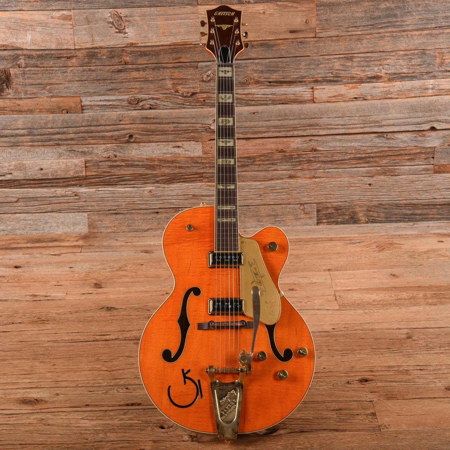 Gretsch G6120T-55 Vintage Select '55 Chet Atkins Hollow Body Orange 2016