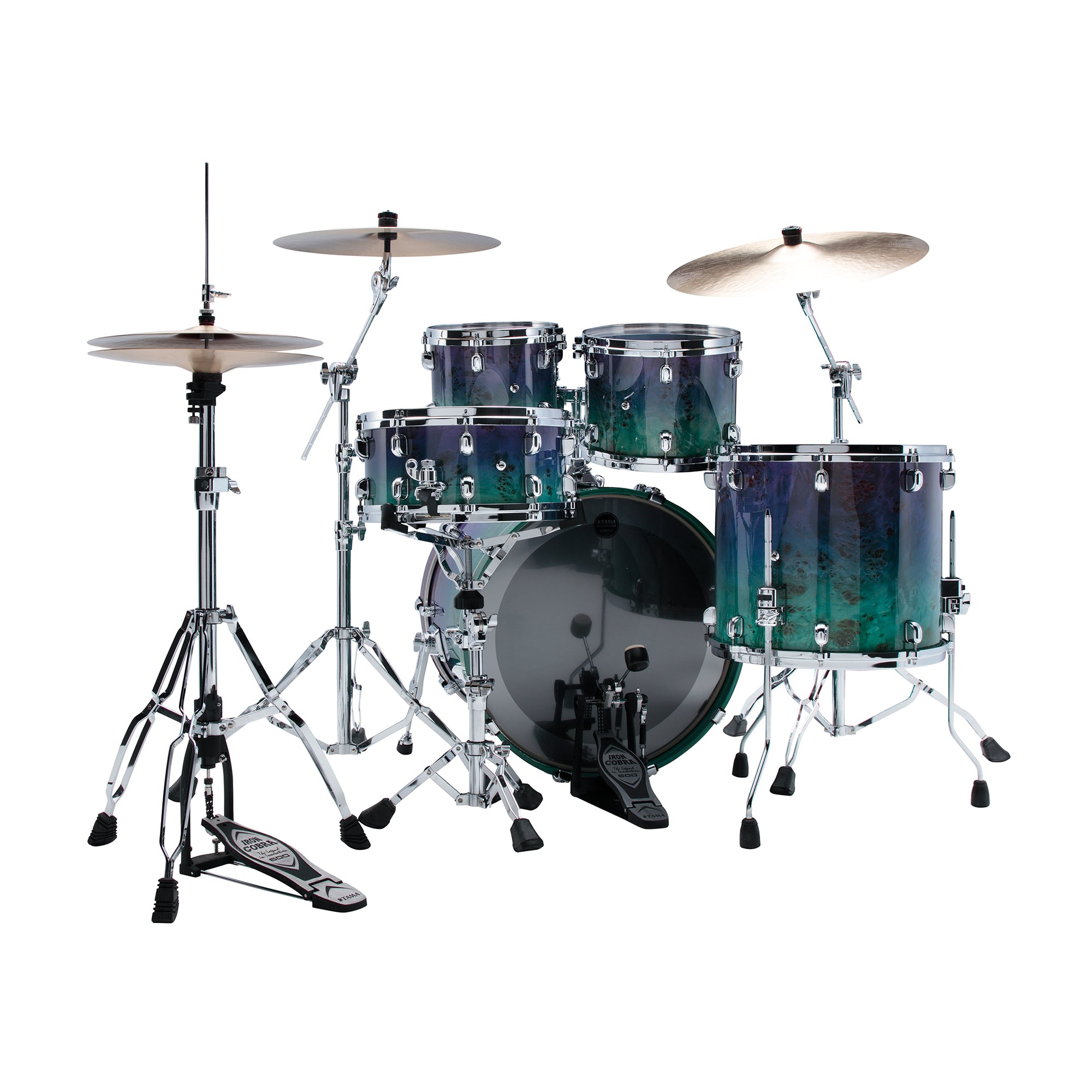 Tama Starclassic 10/12/16/22 4pc. Walnut/Birch Drum Kit Nebula Mappa Burl Fade